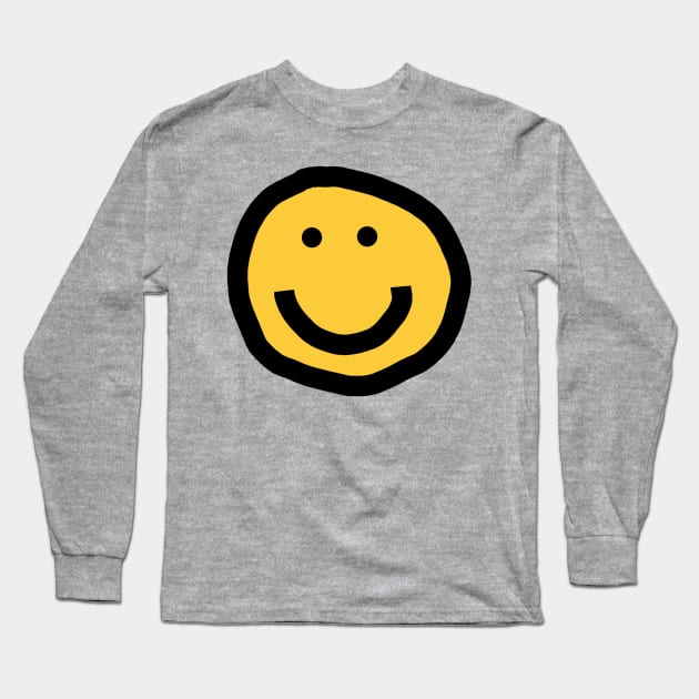 Round Face with Smile Long Sleeve T-Shirt by ellenhenryart